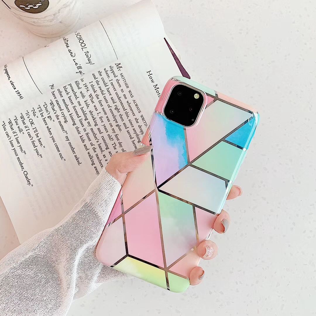 Plating Marble Case For iphone XS XR X 7 8 6 S 6S Plus Back Cover IMD Silicone Phone Coque For iPhone 11 Pro Max Shell