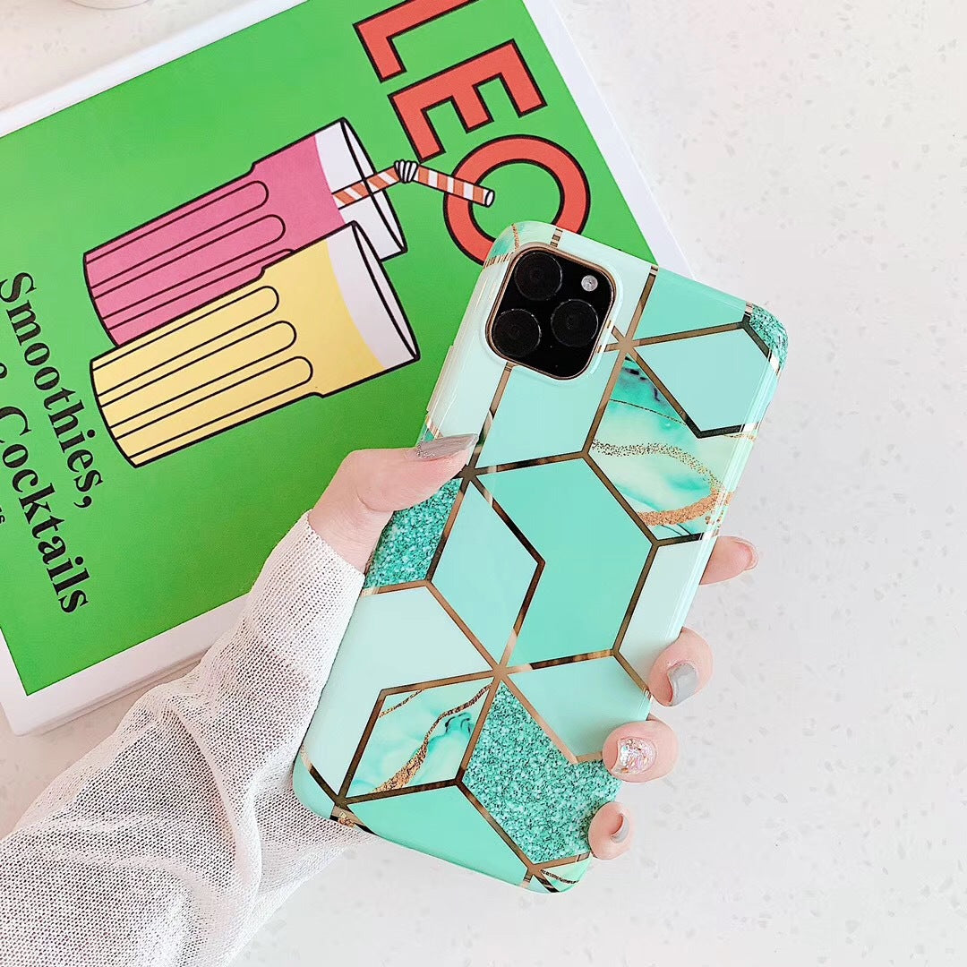 Plating Marble Case For iphone XS XR X 7 8 6 S 6S Plus Back Cover IMD Silicone Phone Coque For iPhone 11 Pro Max Shell