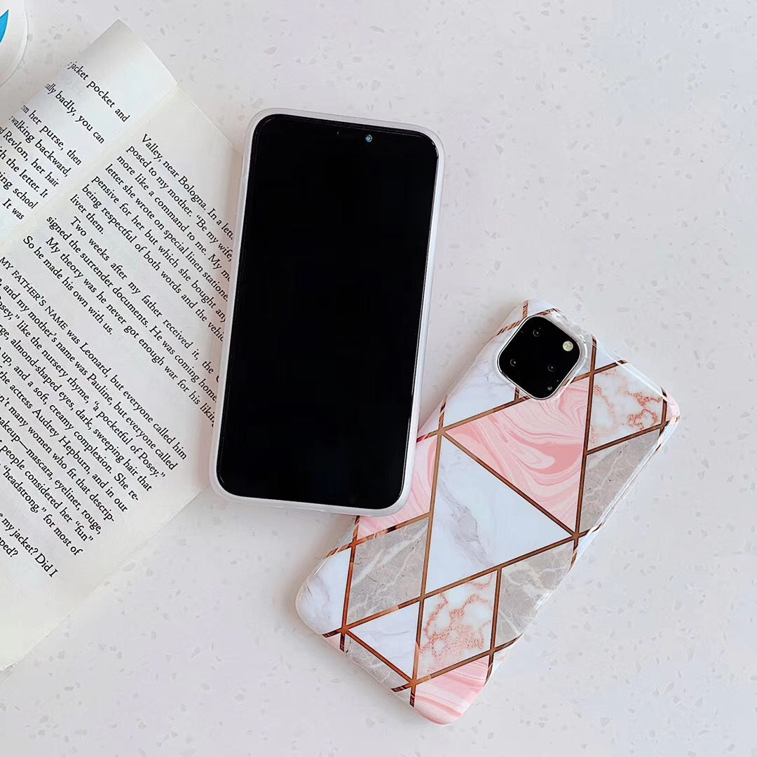Plating Marble Case For iphone XS XR X 7 8 6 S 6S Plus Back Cover IMD Silicone Phone Coque For iPhone 11 Pro Max Shell