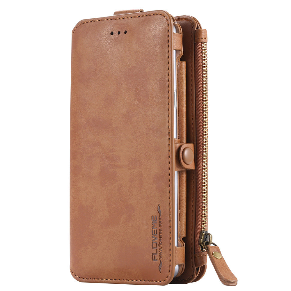 FLOVEME Luxury Retro Wallet Phone Case For iPhone 7 7 Plus XS MAX XR Leather Handbag Bag Cover for iPhone X 7 8 6s 5S Case Coque