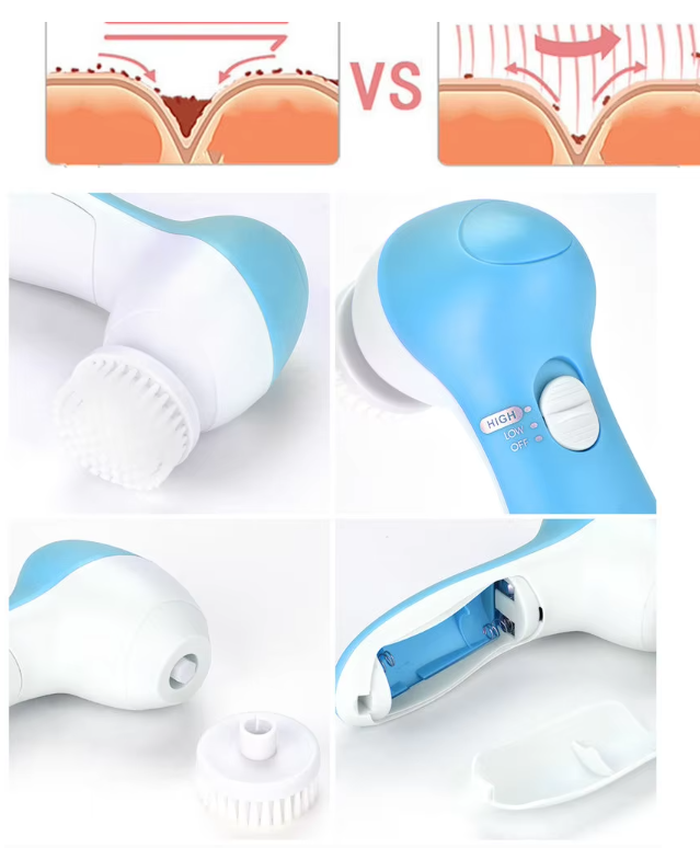 Spot cleansing instrument facial massage five-in-one wash instrument to blackhead artifact pore cleaning beauty equipment