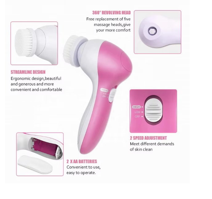 Spot cleansing instrument facial massage five-in-one wash instrument to blackhead artifact pore cleaning beauty equipment