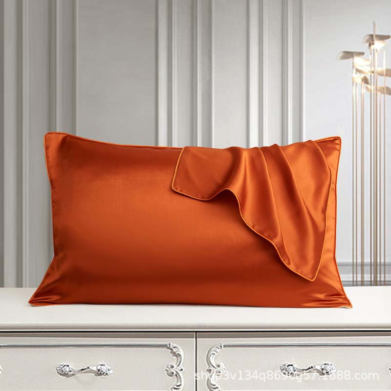AB version 25 momme pure silk pillowcase mulberry silk pillowcase beauty silk solid color piping single pair (MOQ: 2pcs)