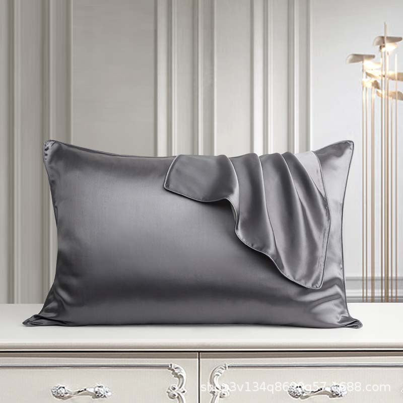 AB version 25 momme pure silk pillowcase mulberry silk pillowcase beauty silk solid color piping single pair (MOQ: 2pcs)
