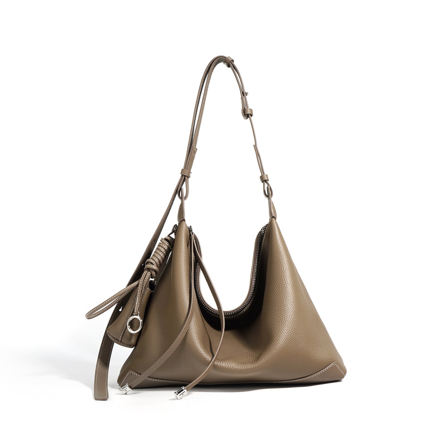 Sheepskin niche lazy style tote bag 2024 new high-quality texture commuter messenger bag large capacity shoulder bag