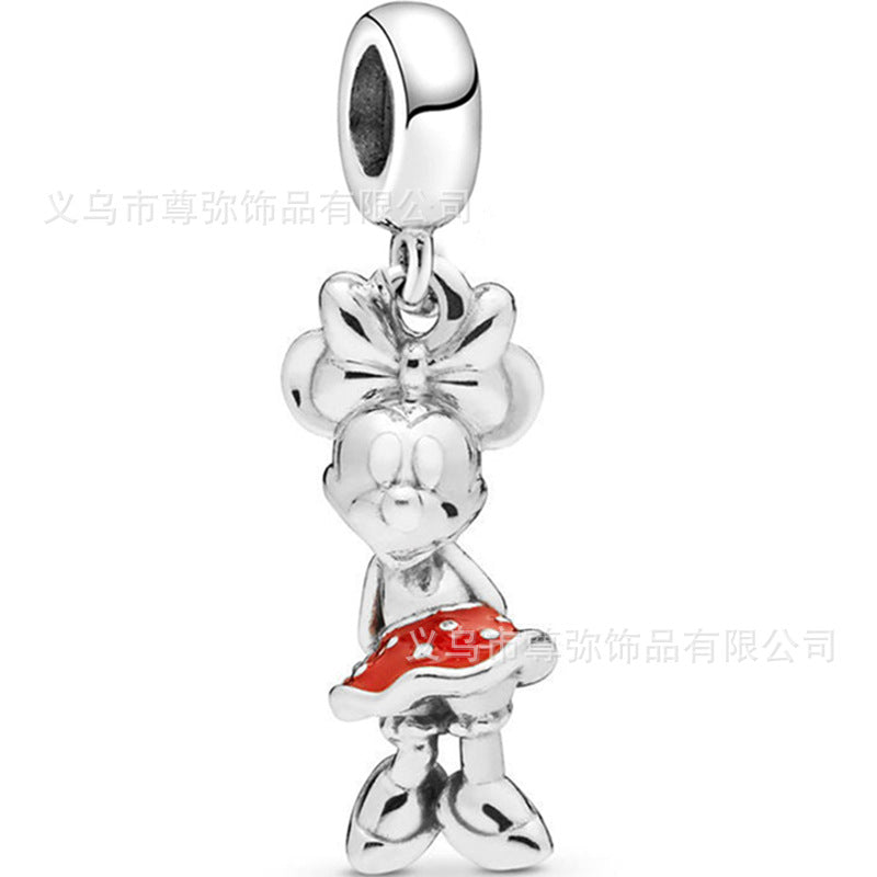 New Panjia Cartoon Series DIY Charm Bead Accessories Red Butterfly Festival Cute Kittens and Puppies Wholesale
