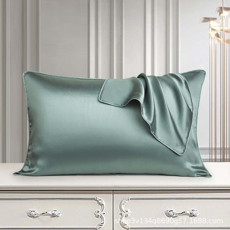 AB version 25 momme pure silk pillowcase mulberry silk pillowcase beauty silk solid color piping single pair (MOQ: 2pcs)