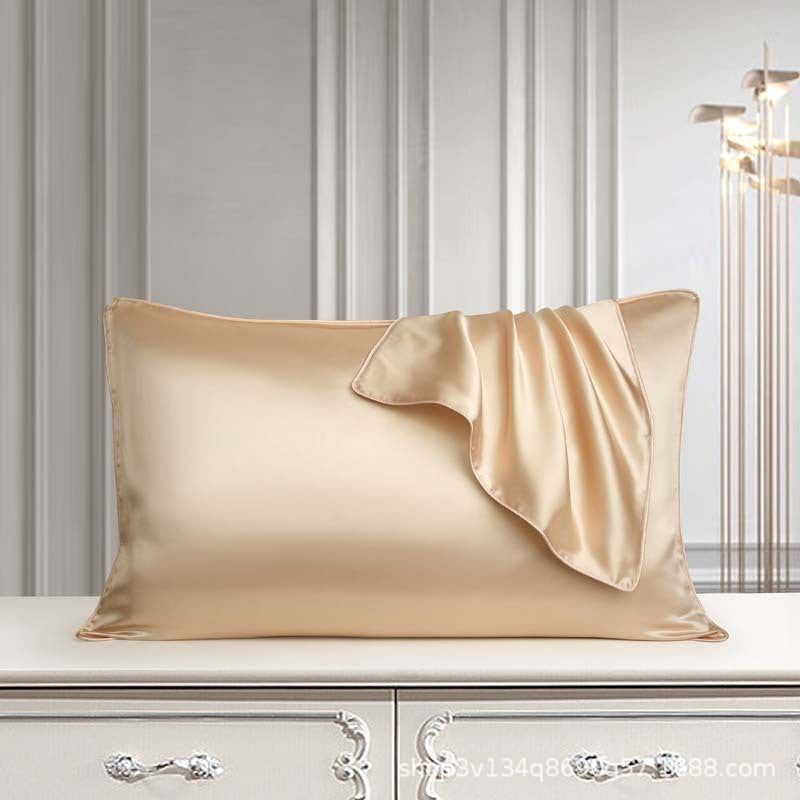 AB version 25 momme pure silk pillowcase mulberry silk pillowcase beauty silk solid color piping single pair (MOQ: 2pcs)