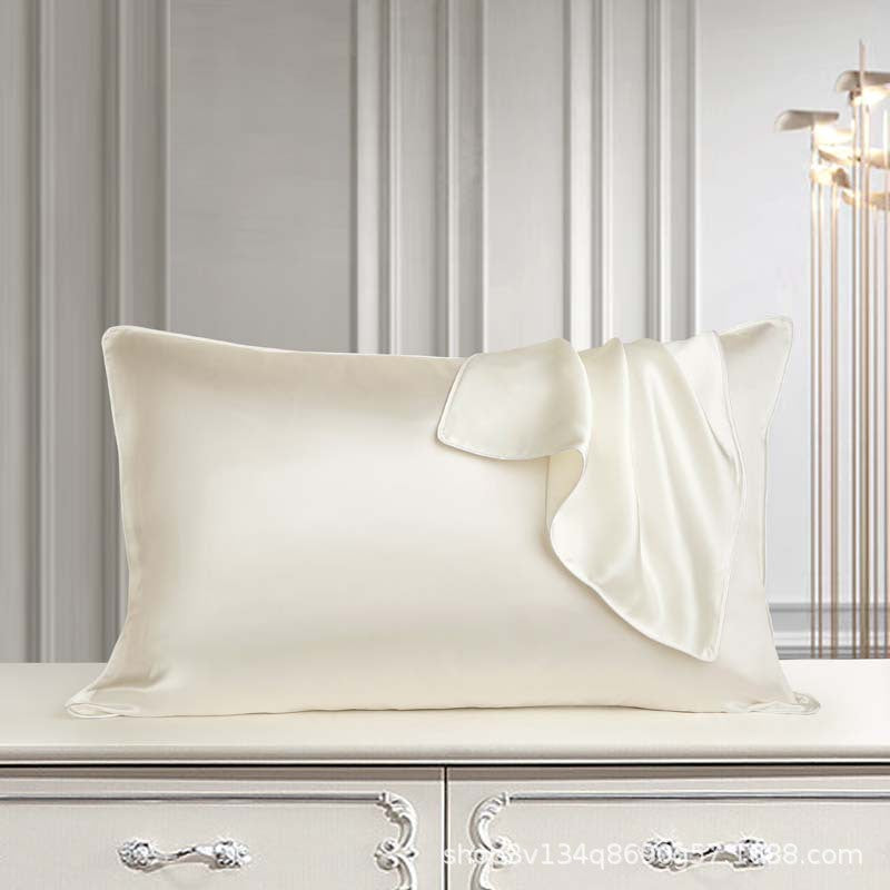 AB version 25 momme pure silk pillowcase mulberry silk pillowcase beauty silk solid color piping single pair (MOQ: 2pcs)