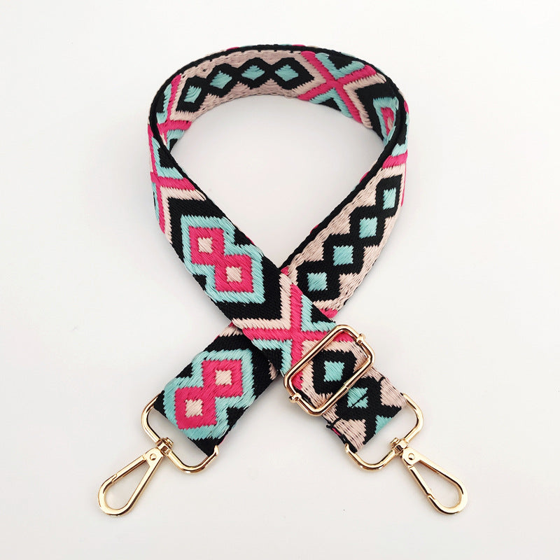 New color diamond jacquard wide shoulder strap 3.8cm single shoulder crossbody replacement long strap women's bag accessories strap