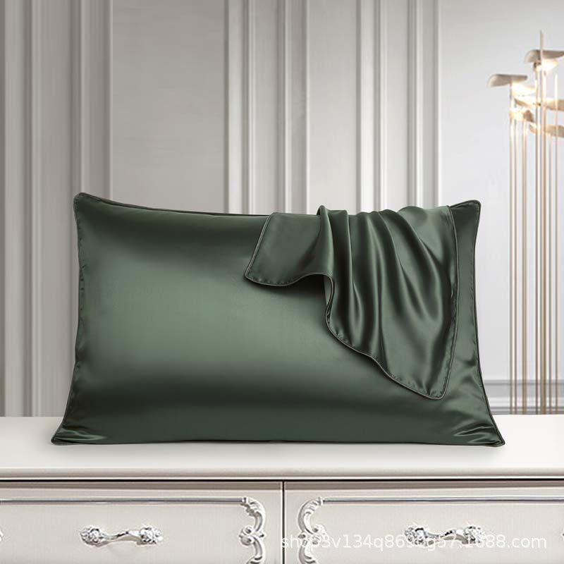AB version 25 momme pure silk pillowcase mulberry silk pillowcase beauty silk solid color piping single pair (MOQ: 2pcs)
