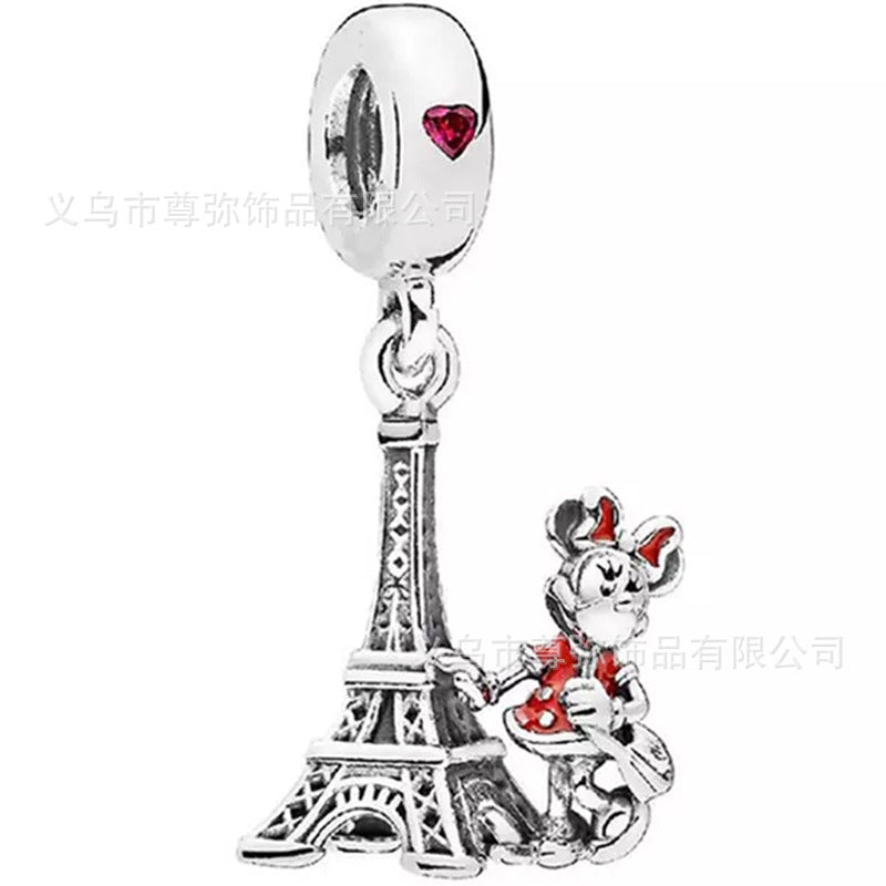 New Panjia Cartoon Series DIY Charm Bead Accessories Red Butterfly Festival Cute Kittens and Puppies Wholesale