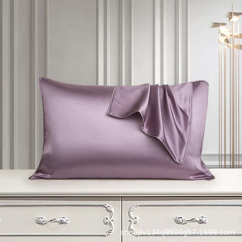AB version 25 momme pure silk pillowcase mulberry silk pillowcase beauty silk solid color piping single pair (MOQ: 2pcs)
