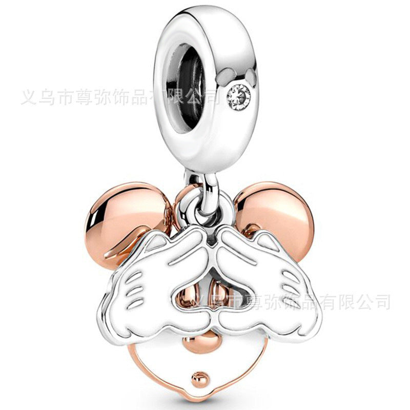 New Panjia Cartoon Series DIY Charm Bead Accessories Red Butterfly Festival Cute Kittens and Puppies Wholesale