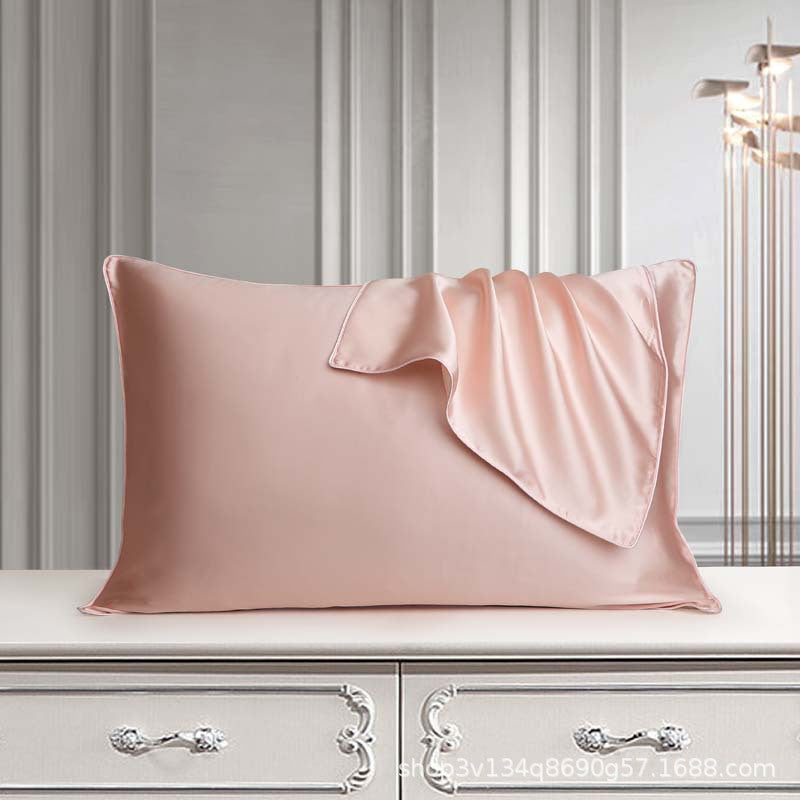 AB version 25 momme pure silk pillowcase mulberry silk pillowcase beauty silk solid color piping single pair (MOQ: 2pcs)