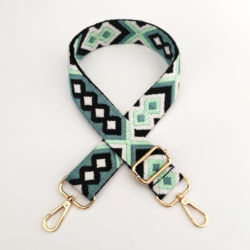 New color diamond jacquard wide shoulder strap 3.8cm single shoulder crossbody replacement long strap women's bag accessories strap