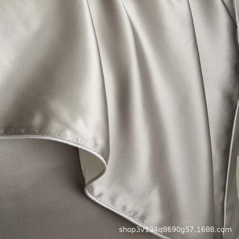 AB version 25 momme pure silk pillowcase mulberry silk pillowcase beauty silk solid color piping single pair (MOQ: 2pcs)