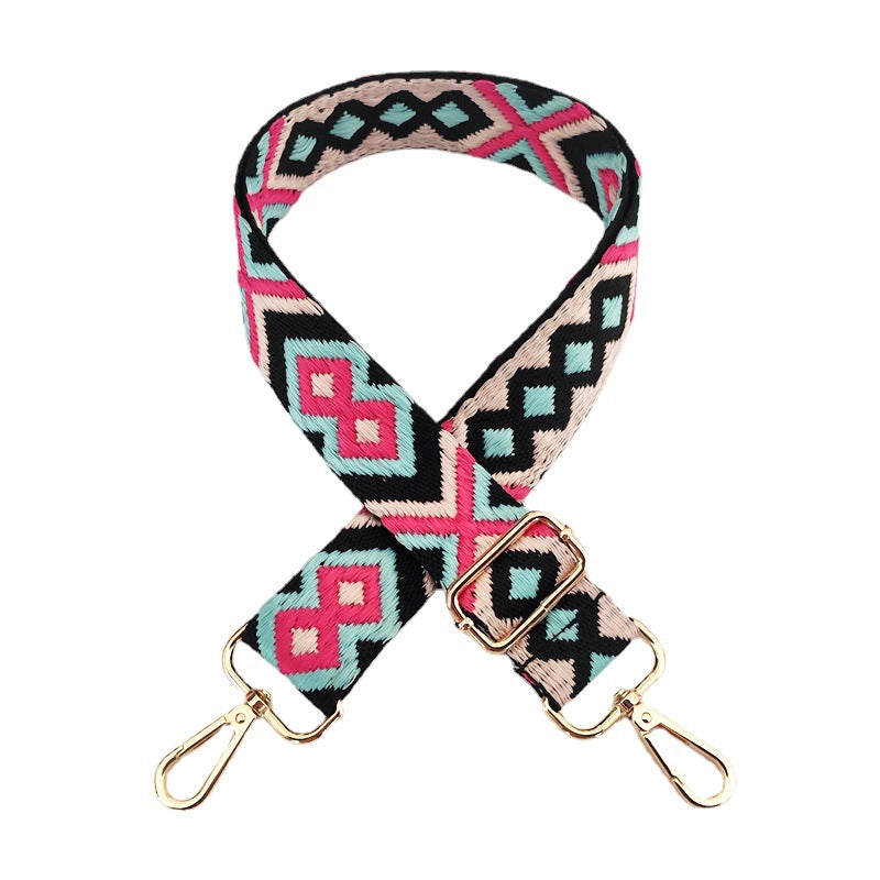 New color diamond jacquard wide shoulder strap 3.8cm single shoulder crossbody replacement long strap women's bag accessories strap