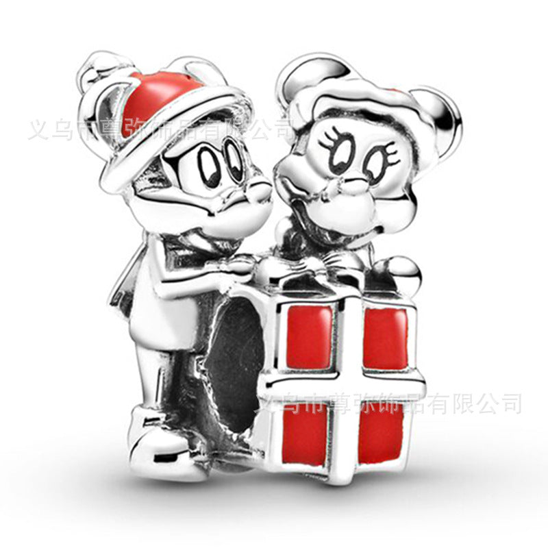 New Panjia Cartoon Series DIY Charm Bead Accessories Red Butterfly Festival Cute Kittens and Puppies Wholesale