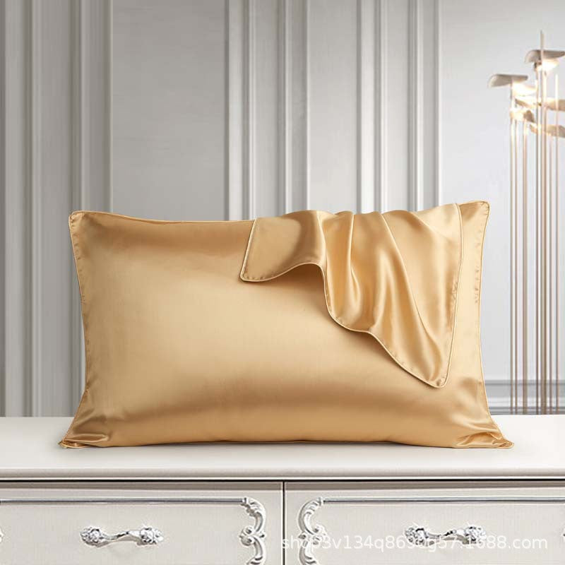 AB version 25 momme pure silk pillowcase mulberry silk pillowcase beauty silk solid color piping single pair (MOQ: 2pcs)