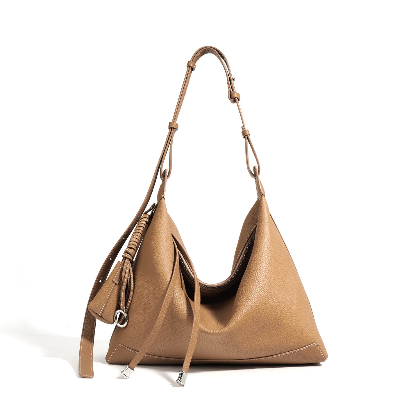 Sheepskin niche lazy style tote bag 2024 new high-quality texture commuter messenger bag large capacity shoulder bag