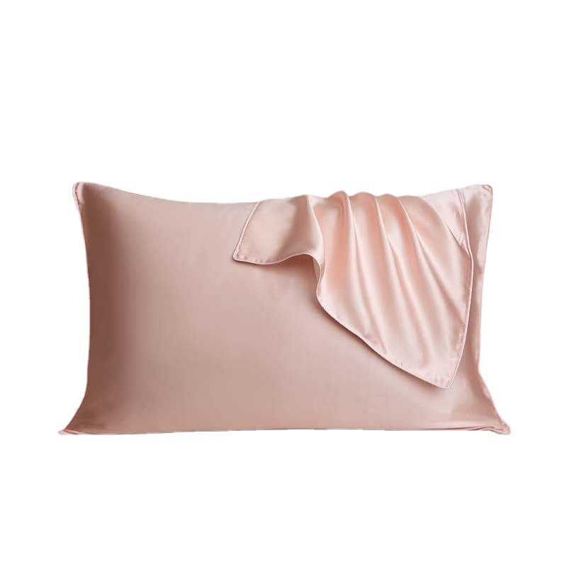 AB version 25 momme pure silk pillowcase mulberry silk pillowcase beauty silk solid color piping single pair (MOQ: 2pcs)