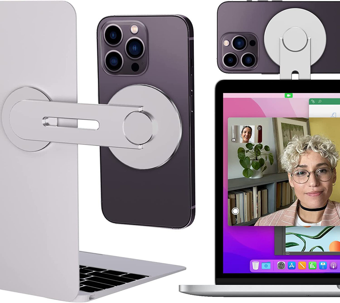 Suitable for Mac laptop extension iPhone camera mobile phone holder magsafe magnetic holder