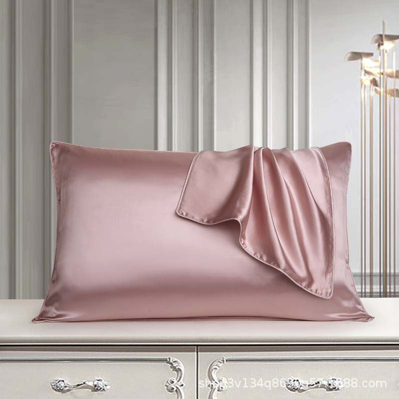 AB version 25 momme pure silk pillowcase mulberry silk pillowcase beauty silk solid color piping single pair (MOQ: 2pcs)