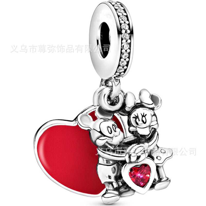 New Panjia Cartoon Series DIY Charm Bead Accessories Red Butterfly Festival Cute Kittens and Puppies Wholesale
