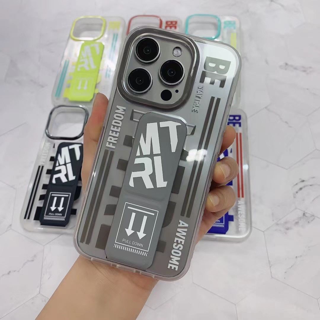 Mutural for Apple 15Promax mobile phone case iPhone 15Pro wristband stand 15 cool and stylish