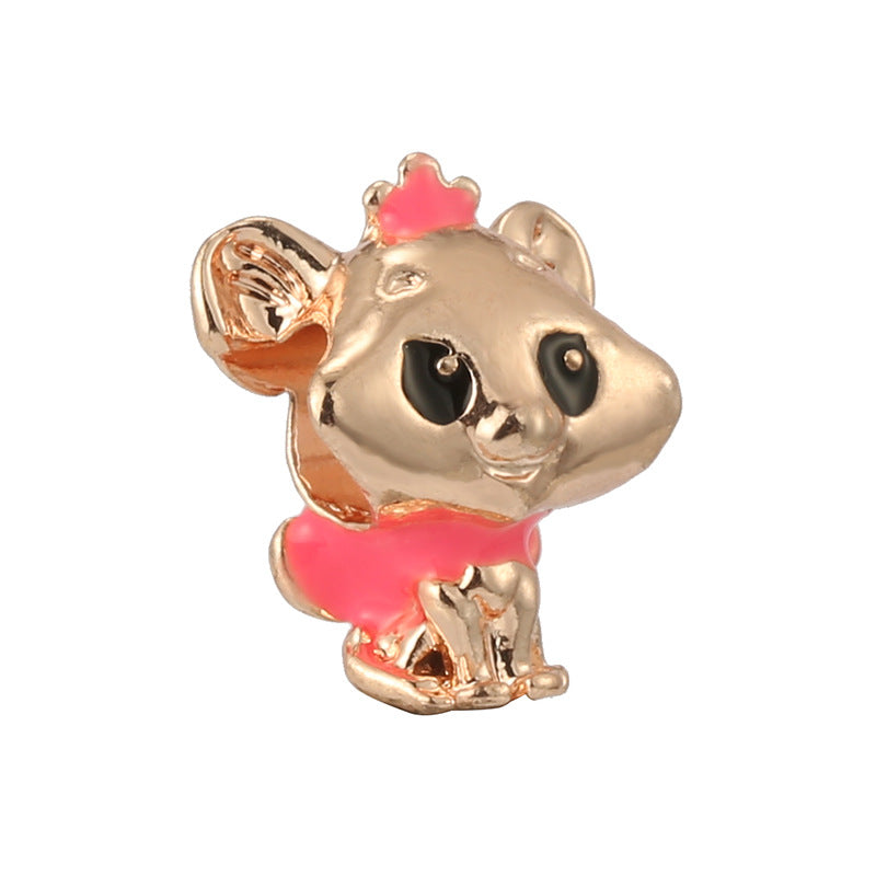 New Panjia Cartoon Series DIY Charm Bead Accessories Red Butterfly Festival Cute Kittens and Puppies Wholesale
