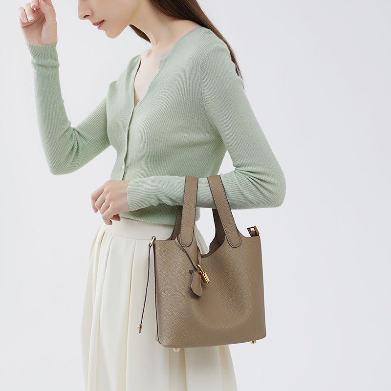 Spring new niche high-end bags 2025 new bags women's bucket bags handbags vegetable basket trend