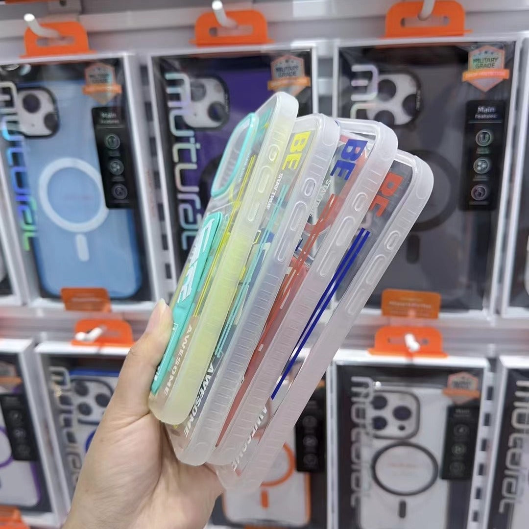 Mutural for Apple 15Promax mobile phone case iPhone 15Pro wristband stand 15 cool and stylish