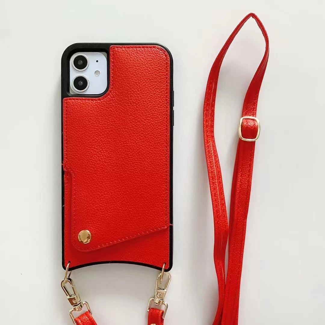 iphone wallet case snake pattern with crossbody chain