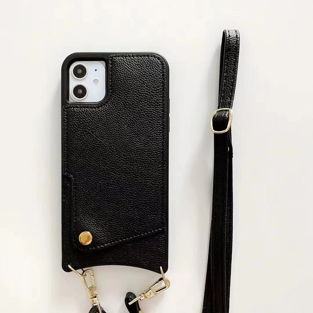 iphone wallet case snake pattern with crossbody chain