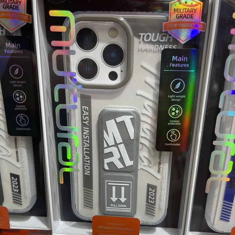 Mutural for Apple 15Promax mobile phone case iPhone 15Pro wristband stand 15 cool and stylish
