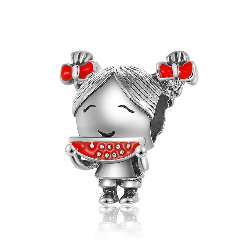 New Panjia Cartoon Series DIY Charm Bead Accessories Red Butterfly Festival Cute Kittens and Puppies Wholesale