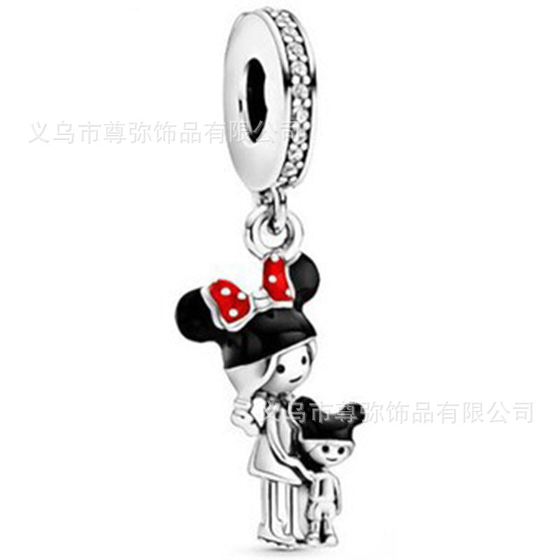 New Panjia Cartoon Series DIY Charm Bead Accessories Red Butterfly Festival Cute Kittens and Puppies Wholesale