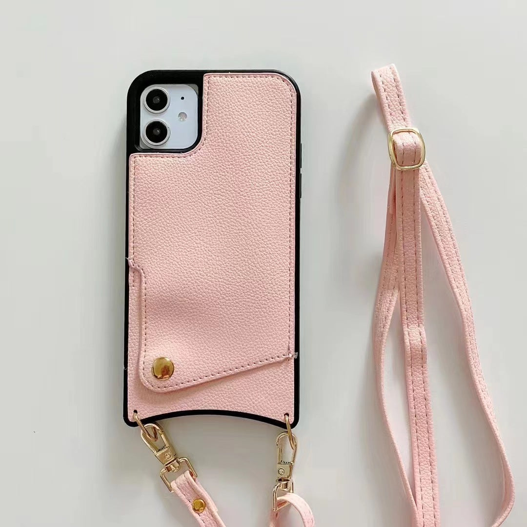 iphone wallet case snake pattern with crossbody chain
