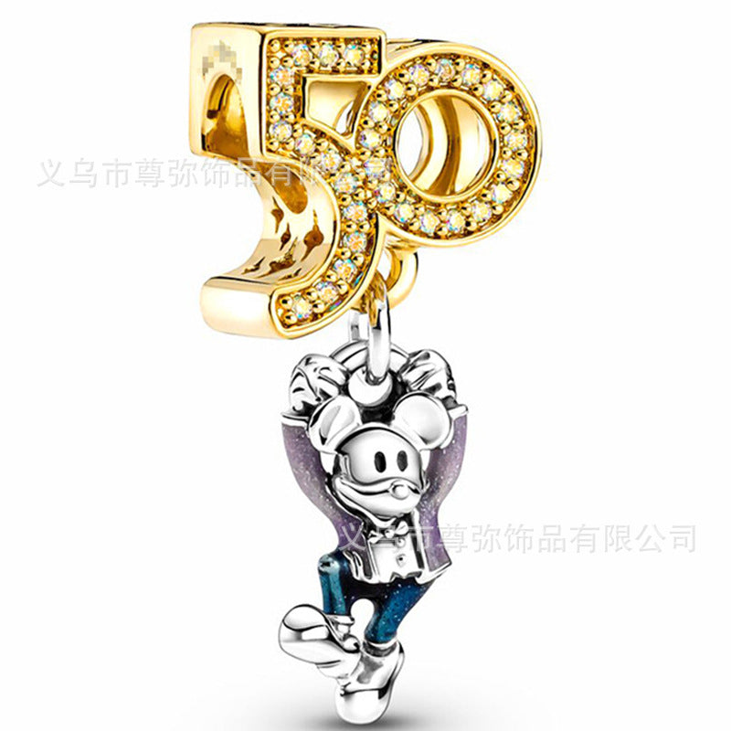 New Panjia Cartoon Series DIY Charm Bead Accessories Red Butterfly Festival Cute Kittens and Puppies Wholesale