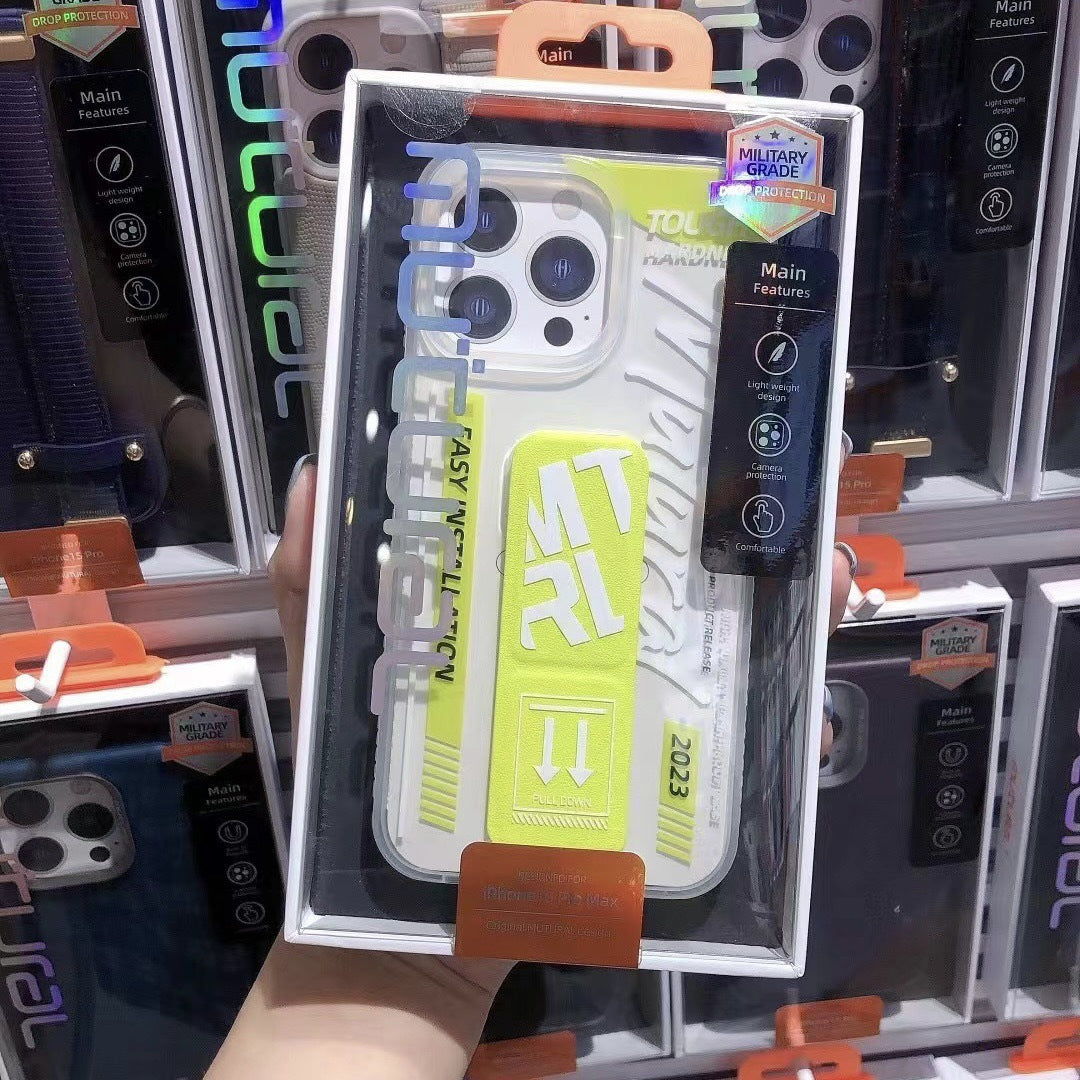 Mutural for Apple 15Promax mobile phone case iPhone 15Pro wristband stand 15 cool and stylish