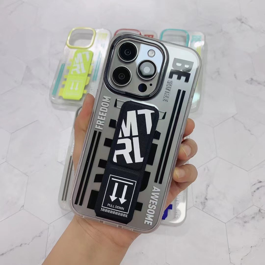 Mutural for Apple 15Promax mobile phone case iPhone 15Pro wristband stand 15 cool and stylish